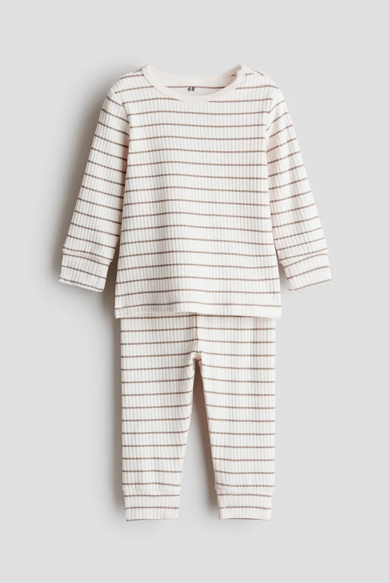 اتش اند ام طقم من القطن المطاطي