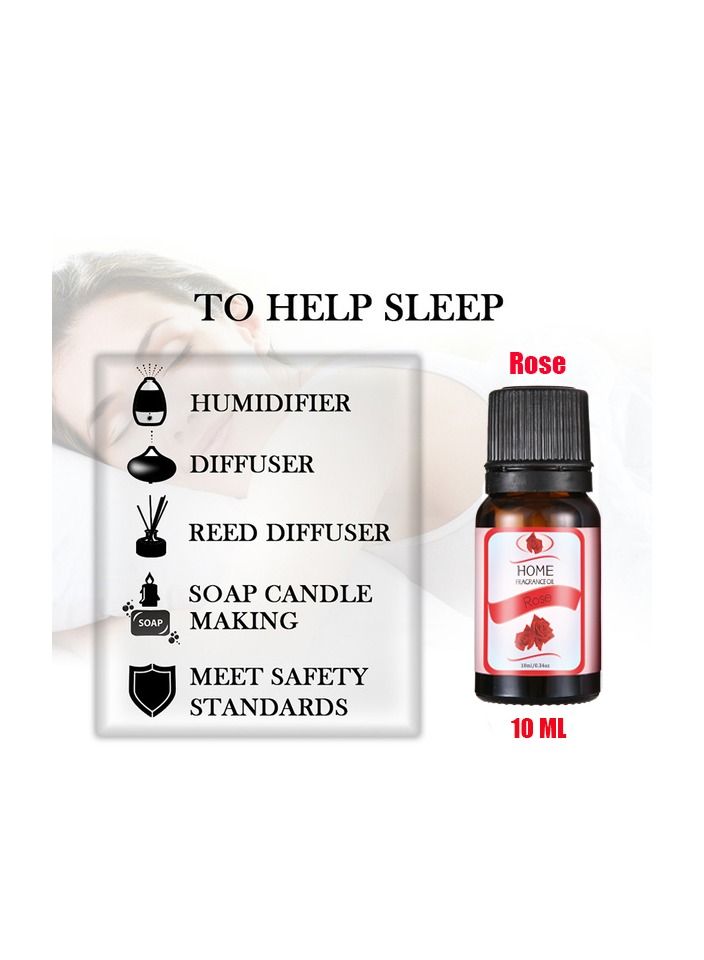 1-Piece 10ML Essential Oil For Air Humidifier,Flavors Aroma Diffuser Natural Plant Oil,Plant Fragrance Use For Air Fresh or Relieve Stress,Fragrance Rose