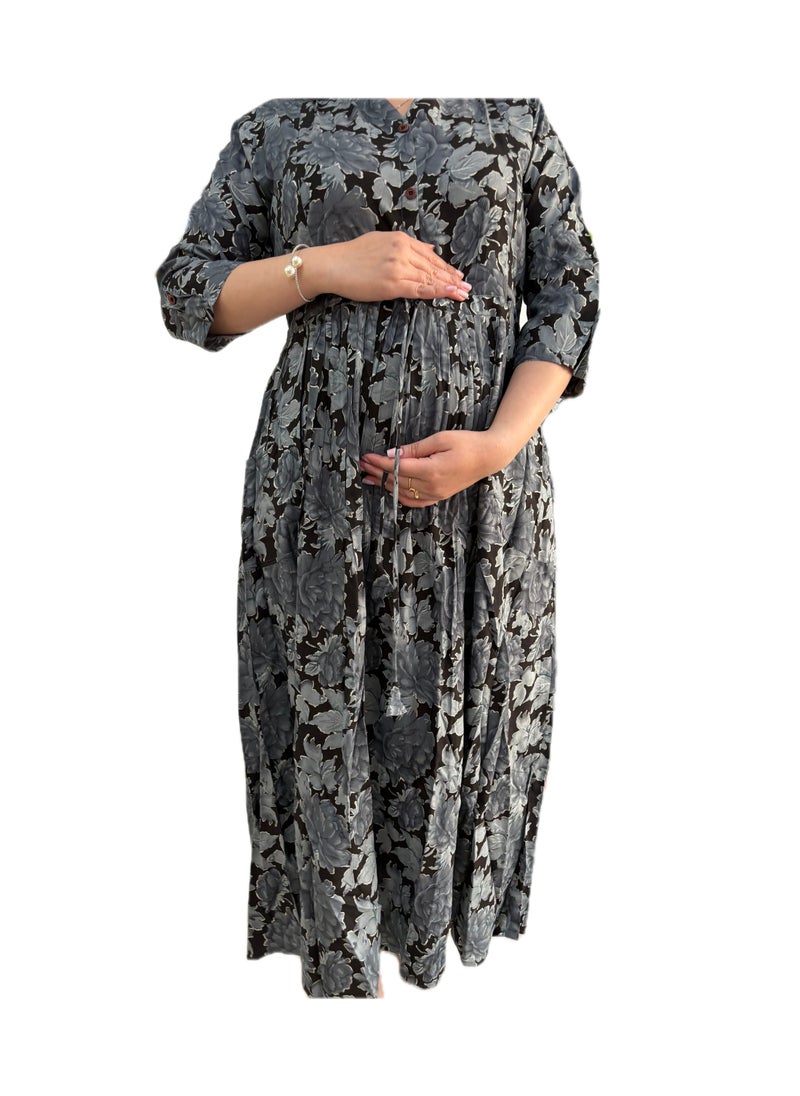 Generic - Zebees Rayon Floral  Maternity Dress , Stylish and Comfortable - Image 1