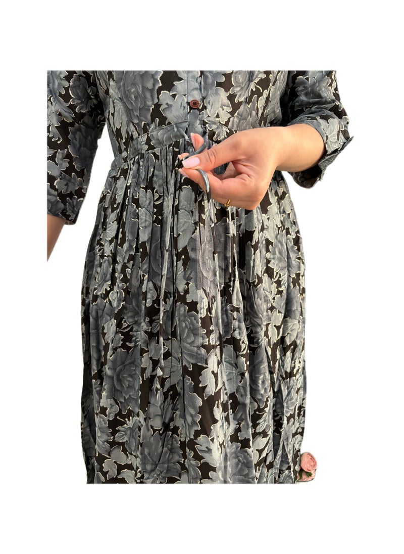 Generic - Zebees Rayon Floral  Maternity Dress , Stylish and Comfortable - Image 1