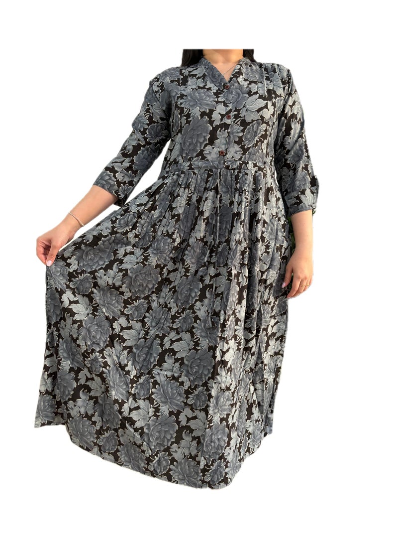 Generic - Zebees Rayon Floral  Maternity Dress , Stylish and Comfortable - Image 1