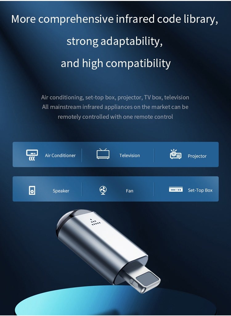 Generic - 4D Mobile Infrared Remote Control, Portable Smart Universal Controller for TV, Air Conditioner, and Home Appliances, Plug and Play with Wide Compatibility and Enhanced Signal Range - Image 1