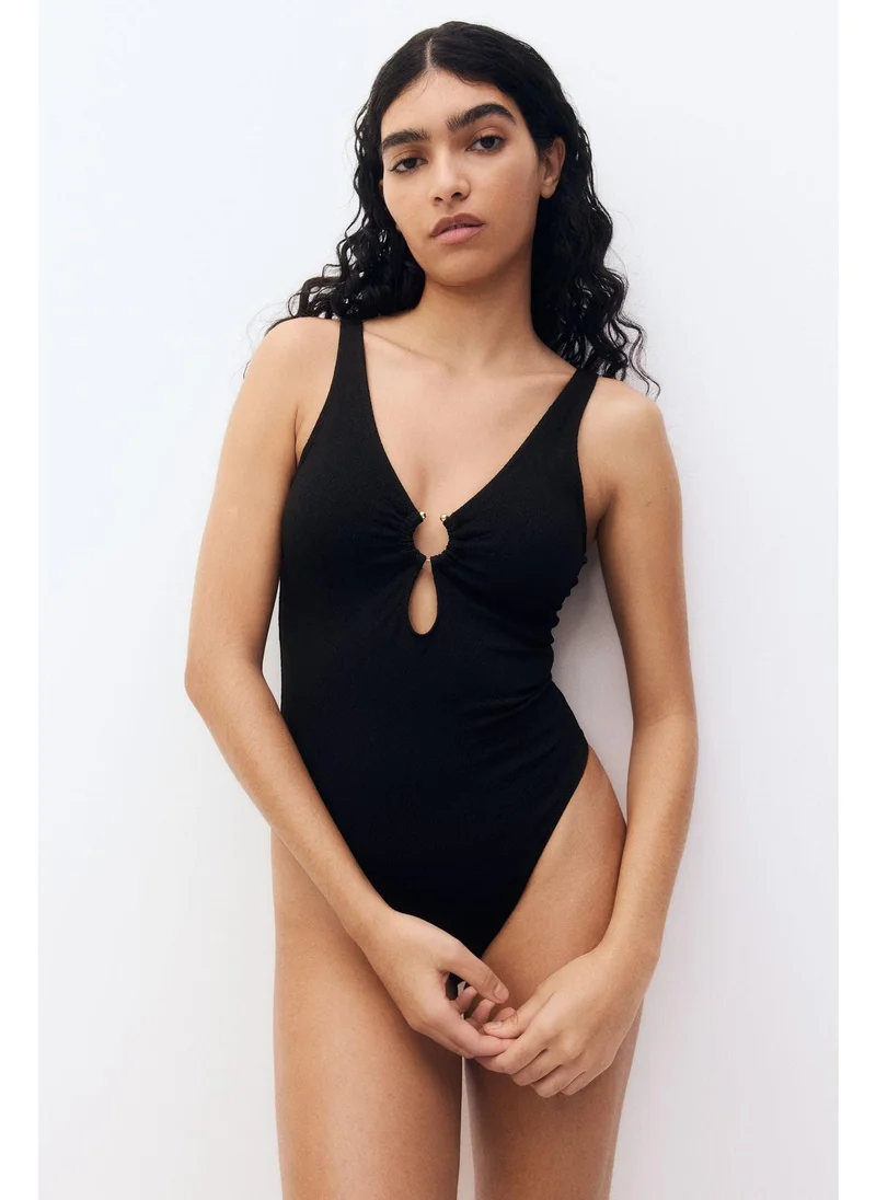 اتش اند ام Padded-cup High Leg Swimsuit