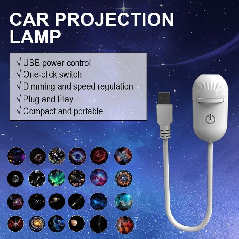 Galaxy Star Projector, 2in1 Galaxy Projector & Night Light,360° Adjustable LED Space Galaxys Lamp,with Multiple Projection Films,Adjustable Brightness,for Bedroom Hallway Ceiling Decor (12 Pattern) - Image 5