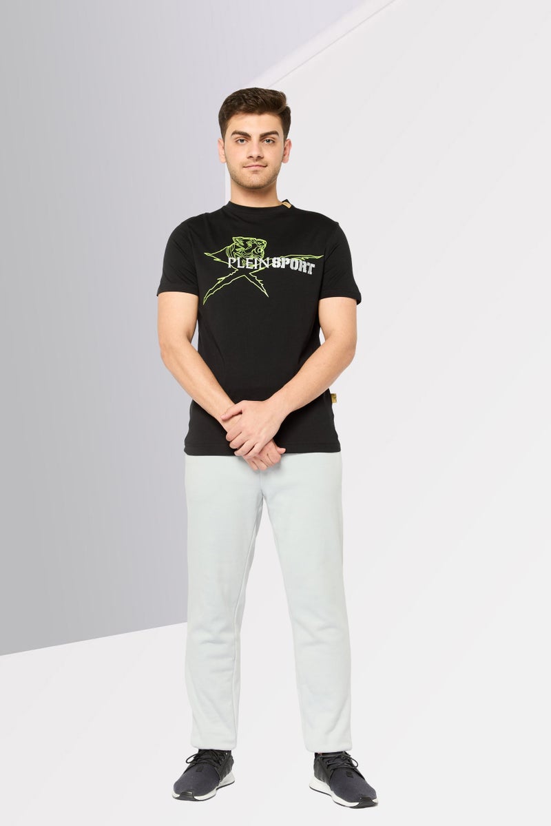 PHILIPP PLEIN Plein Sport Men Sportswear Fit Short Sleeve Outdoor T-Shirt, Black - Image 2