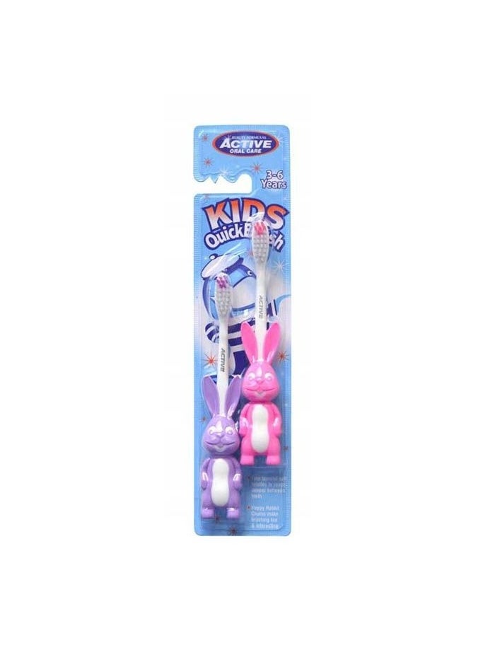 BEAUTY FORMULAS Beauty Formulas Kids Tooth Brush 2's Pack Rabbit Design 