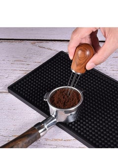 Oasisgalore Espresso Coffee Stirrer with Natural wood Handle and Stand, for Uniform Distribution (Dark Sandalwood).  - Image 3
