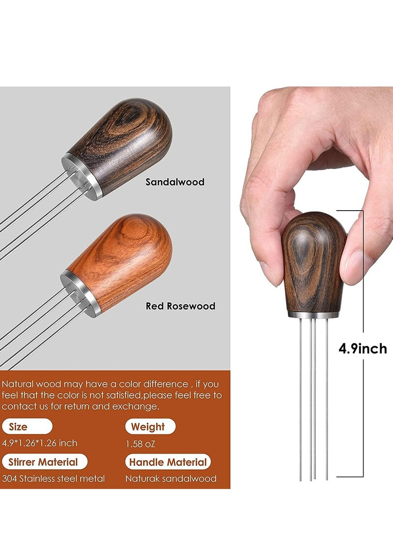 Oasisgalore Espresso Coffee Stirrer with Natural wood Handle and Stand, for Uniform Distribution (Dark Sandalwood).  - Image 4