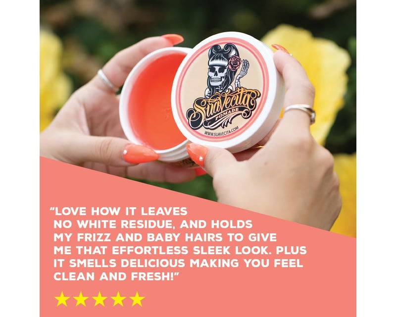 SUAVECITO Suavecita Pomade for Women 2.3 oz Can - Medium Hold, High Shine, Water Based, Wax Like Flake Free - All Day Hair Free Gel Hairstyles Easy to Wash Out - Image 5