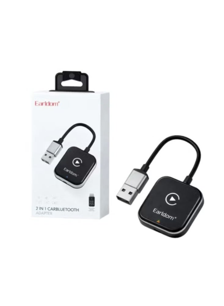 EARLDOM 2 in 1 Wireless CarPlay Adapter – Plug & Play Smart Car USB Adapter - Image 3