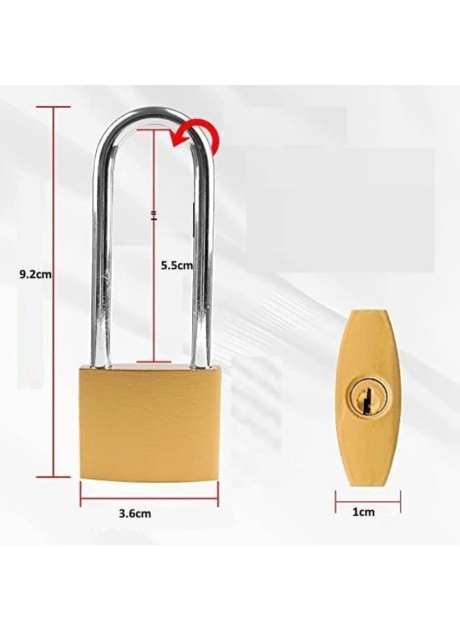 Biella Long Shackle Padlock With Keys - Outdoor Security Padlock For Shed, Garage, Garden, Gate Etc (38Mm Long)  - Image 2