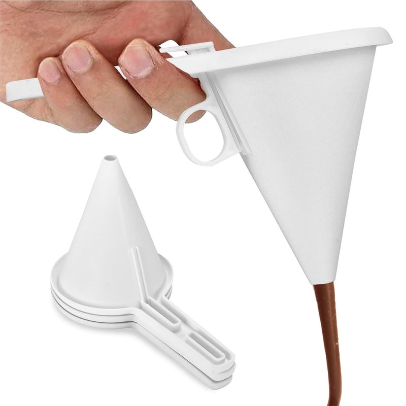 HOMEBAKERS MART Homebakers Mart Adjustable Funnel for Baking Dough Dispenser Batter Dispenser Funnel Liquid Chocolate Dispenser Cream Funnel Kit Baking Accessories  - Image 1