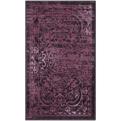 Maples Rugs Pelham Transitional Area Rugs - Made in USA - Washable, Non Slip, Indoor Carpet for Entryway, Foyer, Kitchen, and Bathroom, 2'6 x 3'10, Wineberry - Image 1