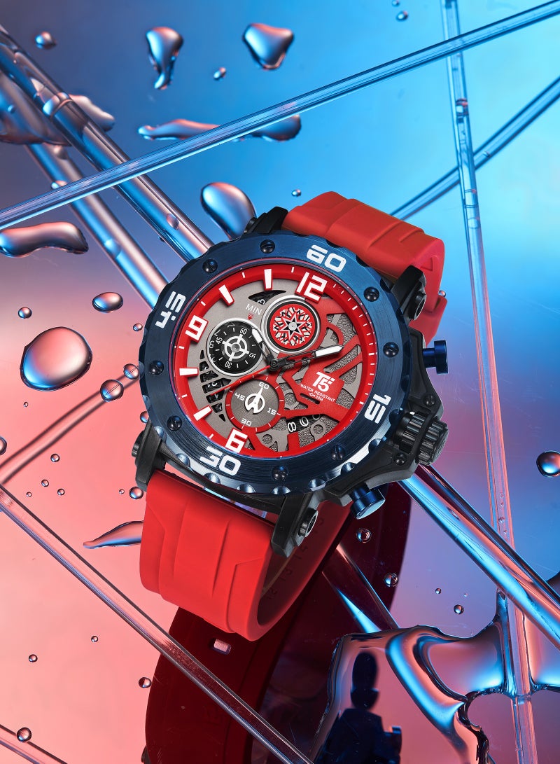 T5 Men's Chronograph Silicone strap Watch