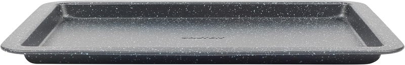 Salter BW07033EU7 37 cm, Baking Tray, Non-Stick Carbon Steel Sheet Oven Tray, Easy Clean Flat Pan For Baking/Roasting, Large Durable Cookie Sheet, Kitchen Bakeware, Megastone Collection, Silver/Black - Image 1