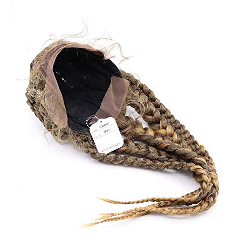 melody wig Braided Wigs Synthetic Lace Front Gold Wig for Women Cornrow Braids Lace Wigs with Baby Hair Box Braid Wig HandMade Wig - Image 5