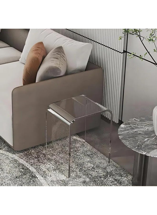 Horoof Home Horoof HomeÂ® Clear Acrylic End Table Set of 2 â€“ Modern Transparent Nesting Tables for Living Room or Bedroom  - Image 2