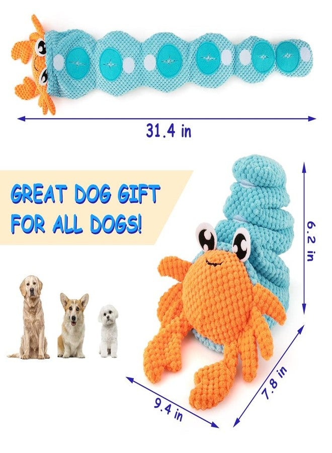 AWOOF Hermit Crab Shape Squeaky Dog Chew Toys - Interactive Snuffle Toys for Small & Medium Dogs, Release Stress & Train Natural Foraging Instincts - Image 5