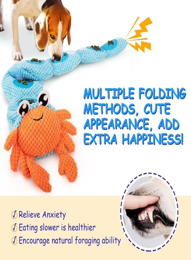 AWOOF Hermit Crab Shape Squeaky Dog Chew Toys - Interactive Snuffle Toys for Small & Medium Dogs, Release Stress & Train Natural Foraging Instincts - Image 3