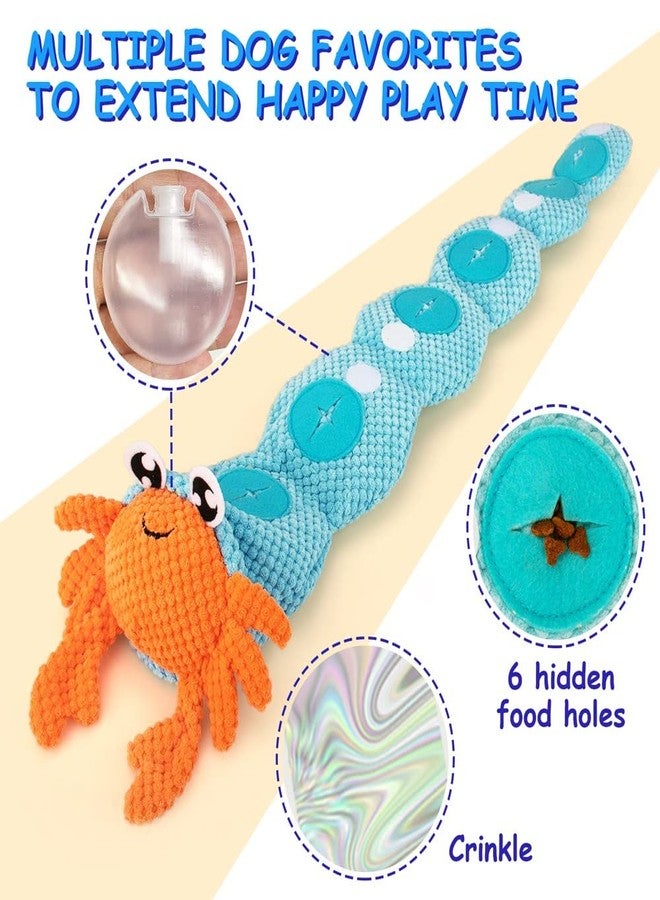 AWOOF Hermit Crab Shape Squeaky Dog Chew Toys - Interactive Snuffle Toys for Small & Medium Dogs, Release Stress & Train Natural Foraging Instincts - Image 2