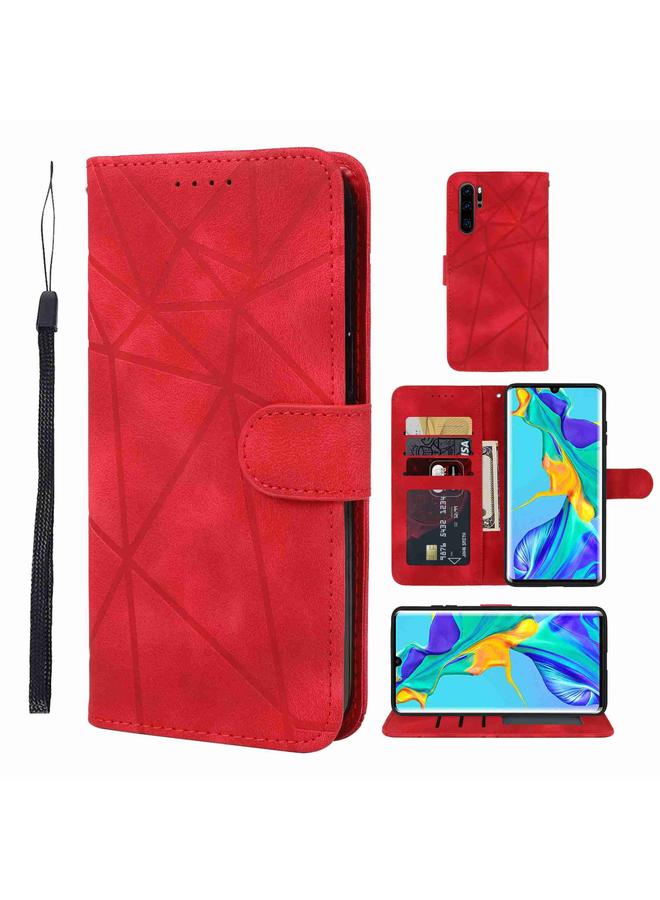 اس-توب جراب هاتف Huawei P30 Pro مصنوع من الجلد بخطوط هندسية - Image 1