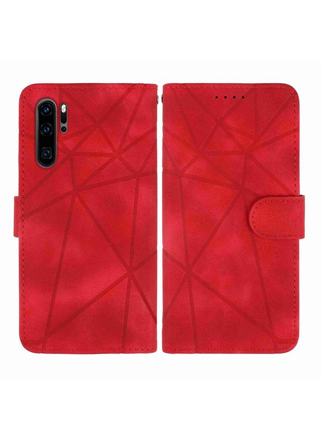 اس-توب جراب هاتف Huawei P30 Pro مصنوع من الجلد بخطوط هندسية - Image 2