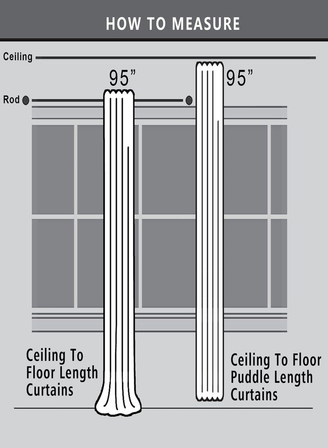 KOUFALL Semi Sheer White Curtains 95 Inches Long for Shabby Chic Decor 2 Panels Set Grommet Farmhouse Light Filtering Window Covering Faux Linen Cotton Curtains for Living Room Bedroom Plain White 95 Length - Image 2