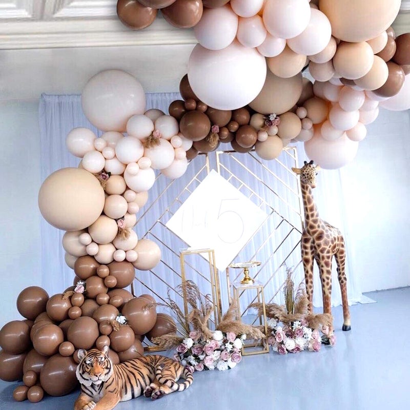 Neo LOONS® 100 pcs 5" Pastel Brown Premium Latex Balloons - Great for Kids, Adult Birthdays, Weddings, Receptions, Baby Showers, Water Fights, or Any Celebration - Image 3
