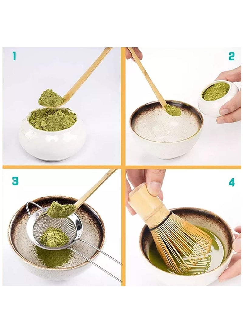 ماركة غير محددة - مجموعة خفق ماتشا مكونة من 8 قطع من أدوات ماتشا الخيزران لتحريك شاي ماتشا - Image 1