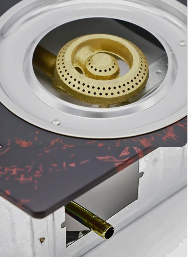 3-Burner Gas Stove Portable Tabletop Stove with Top Cover, Cast Iron Burners & Sturdy Pot Holders – Ideal for Home, Apartment, Kitchen, Camping & Outdoor Parties - Image 5