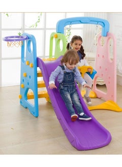 RBWTOYS RBWTOYS  Baby indoor Toy Series 3 in 1 Swing, Slide Set with Basket Hoop. RW-16339.  - Image 2