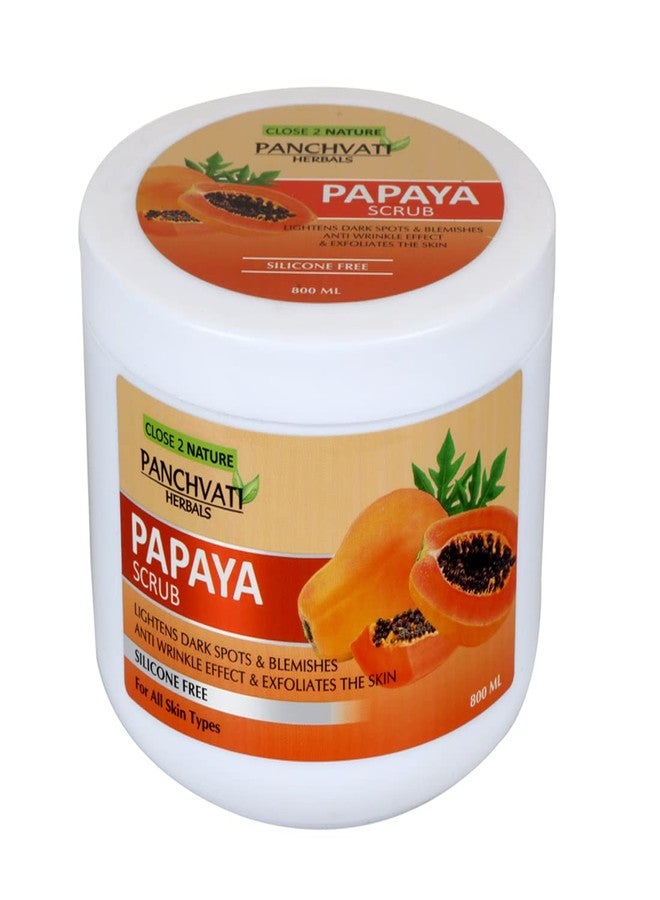 Panchvati Herbals Regular Papaya Scrub for Repairing Aged & Exfoliating Dead Skin- 800 ml. - Image 2