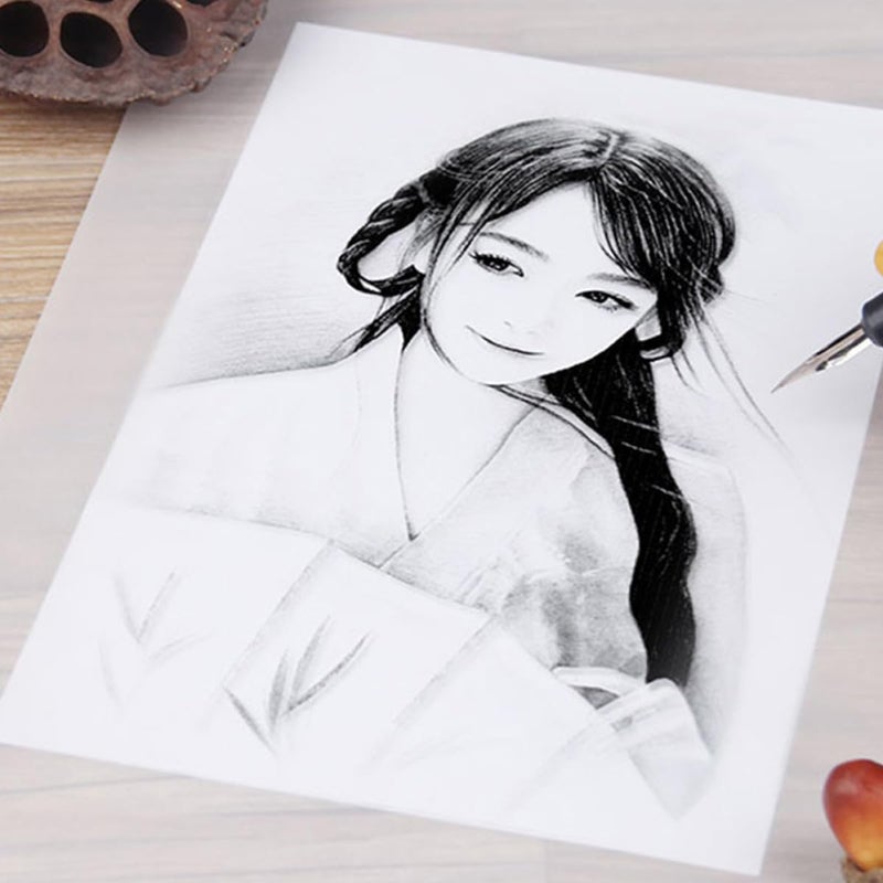 ورق تتبع أبيض من Homoyoyo، 150 ورقة للرسم والرسم التخطيطي، ورق نسخ شفاف من نوع الكبريتيت، ورق على طراز البردي، للخط والحرف اليدوية، 15x10 سم، مواد فنية للفنانين - Image 5