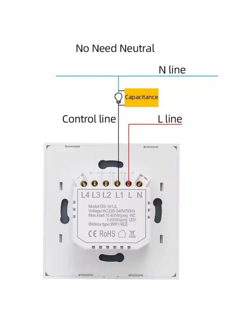 مفتاح إضاءة ذكي ثلاثي - Image 3