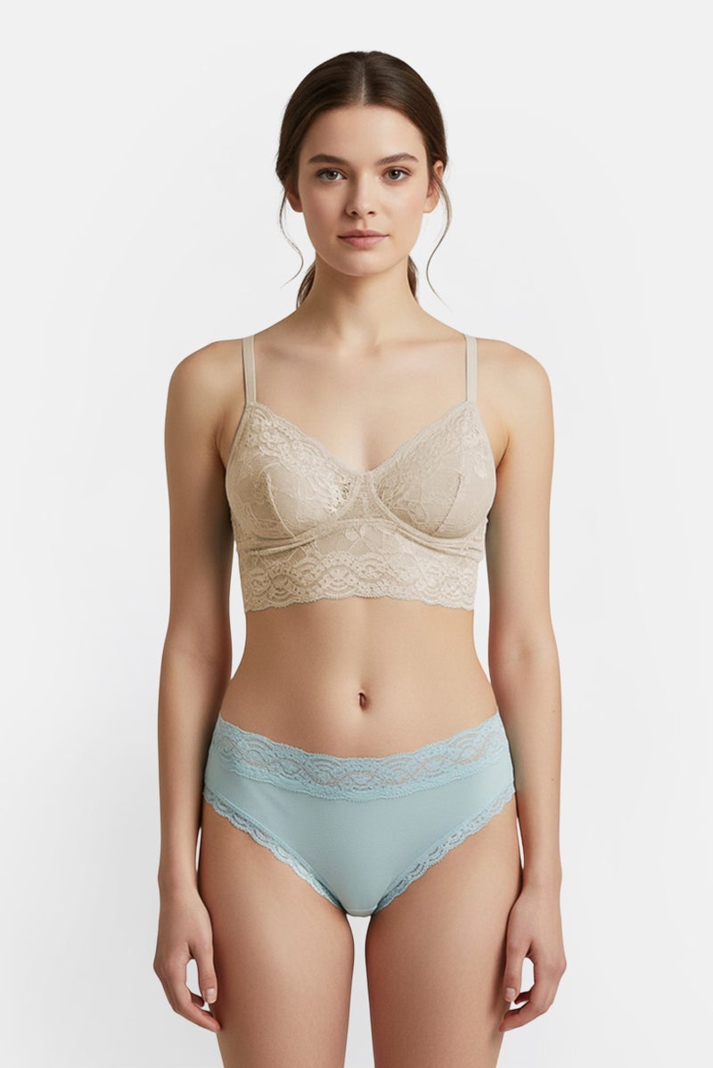 bebe سراويل داخلية نسائية 3 قطع بفتحات، متعددة الألوان - Image 1