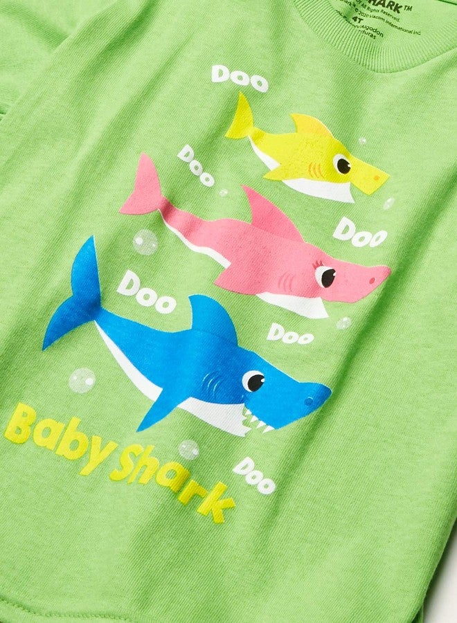 Pinkfong Boys' Toddler Baby Shark Doo Short Sleeve T-Shirt, Lime, 2T - Image 3
