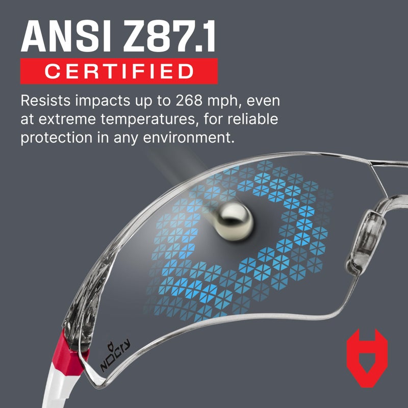 NoCry Clear Safety Glasses for Women with Adjustable Frames â€” Anti Fog Safety Glasses with 100% UV Protection & Scratch Resistance, ANSI Z87.1 Rated â€” Perfect Safety Goggles for Women, Nursing Goggles - Image 5