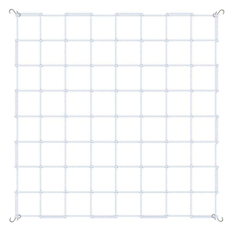 iPower 4 x 4 Grow Room Trellis Netting for 59x59 Room HeavyDuty Elastic Plant Net with Hooks Flexible Hydroponics Support for Climbing Plants Vegetables Fruits Flowers Vines