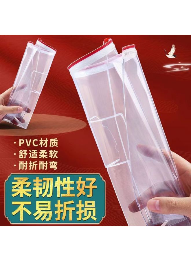 HELPS Document Transparent Edge Bag Archive Information Bag Plastic Storage Bag Stationery Student Waterproof Office Supplies - Image 3