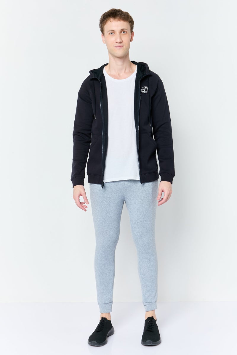 UNDER ARMOUR هودي خارجي طويل الأكمام للرجال، أسود - Image 3