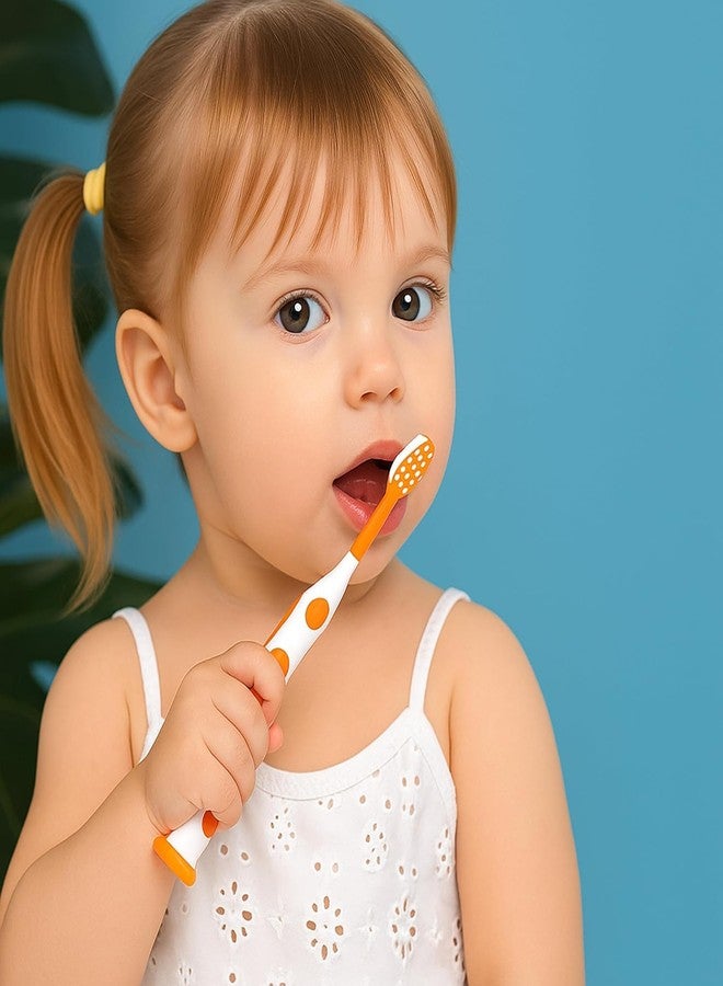 BEHAHAI Kid's Toothbrush, Extra Soft Bristles Toothbrushes for Sensitive Teeth and Receding Gums, Manual Toothbrush for Kids with Tongue Scrubber, Lovely Little Deer Toothbrush for Kids 2-8 Years. (4) - Image 3