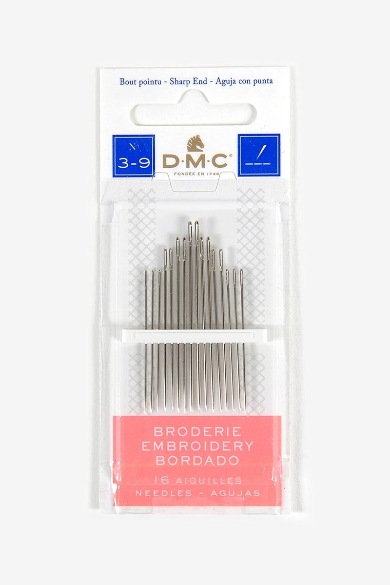 DMC 1765-3/9 Premium Embroidery Hand Needles - 16 Pack