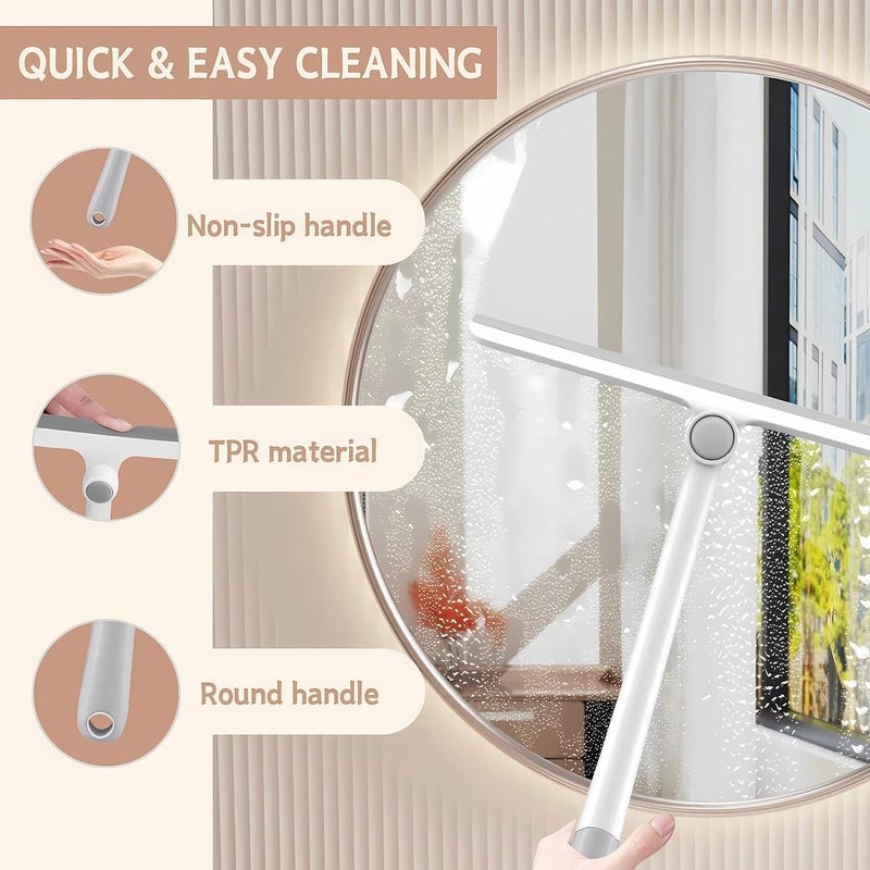 KRUPAVI Glass Cleaning Wiper for Window Sponge Wiper Mini Wiper for Kitchen Mirror Scraper Brush with Soft Rubber 360 Rotatable Wiper 1Pcs - Image 2