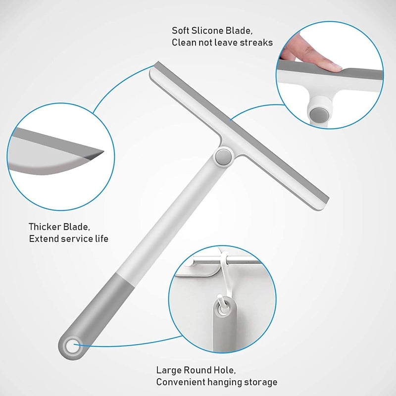 KRUPAVI Glass Cleaning Wiper for Window Sponge Wiper Mini Wiper for Kitchen Mirror Scraper Brush with Soft Rubber 360 Rotatable Wiper 1Pcs - Image 3