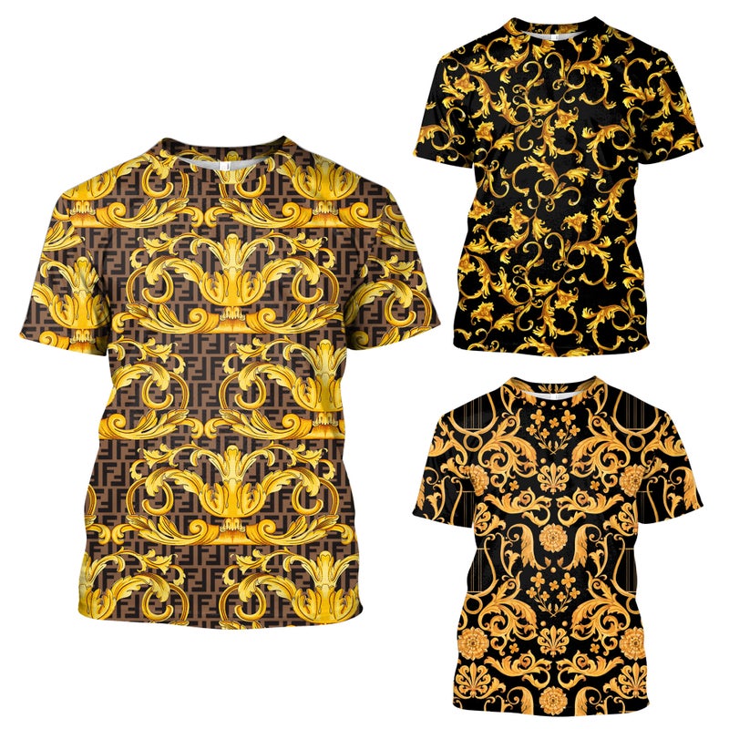 New Printed T-Shirt Retro American Casual Trendy Top Men'S Short-Sleeved Couple Style Slim Fit Round Neck - Image 2