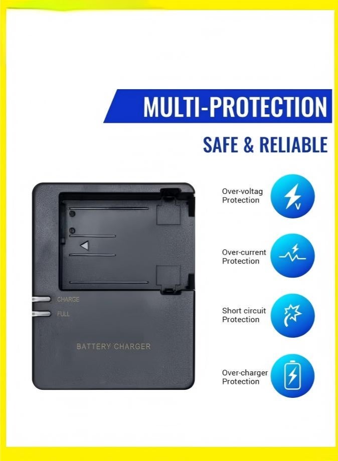 شاحن بطارية سريع LC-E8 متوافق مع بطارية LC-E8 LP-E8 لكاميرات كانون EOS Rebel T2i T3i T4i T5i 550D 600D 650D 700D X4 X5 X6 X6i X7i، غير متوافق مع Rebel T2، T3، T4، T5 - Image 4