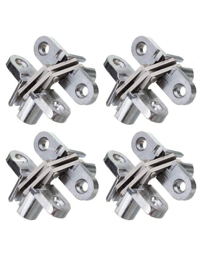 Generic 2 Pairs Hidden Cabinet Hinge, for Stainless Steel Invisible Door, with Screws for Cabinet Furniture Drawer Window, Leaf Height 1-3/4''  - Image 1