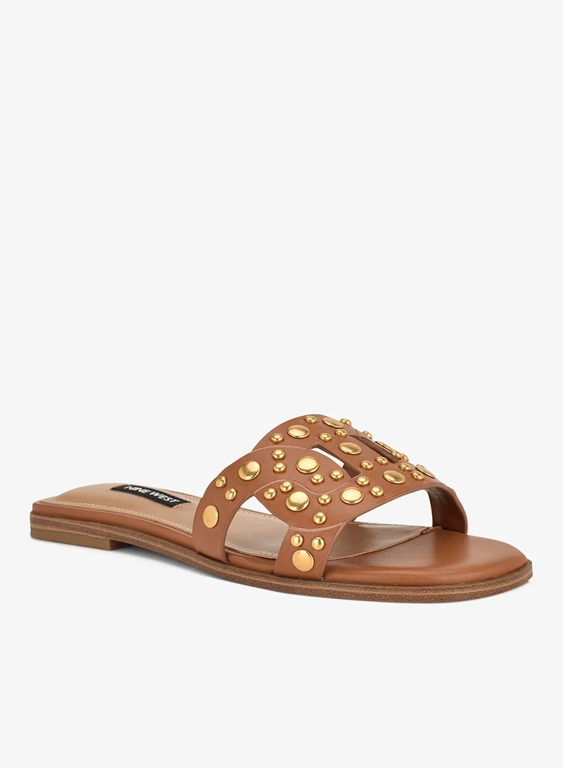 Nine West BROWN13532 Multi Strap Flat Sandals for Women | Best Price UAE