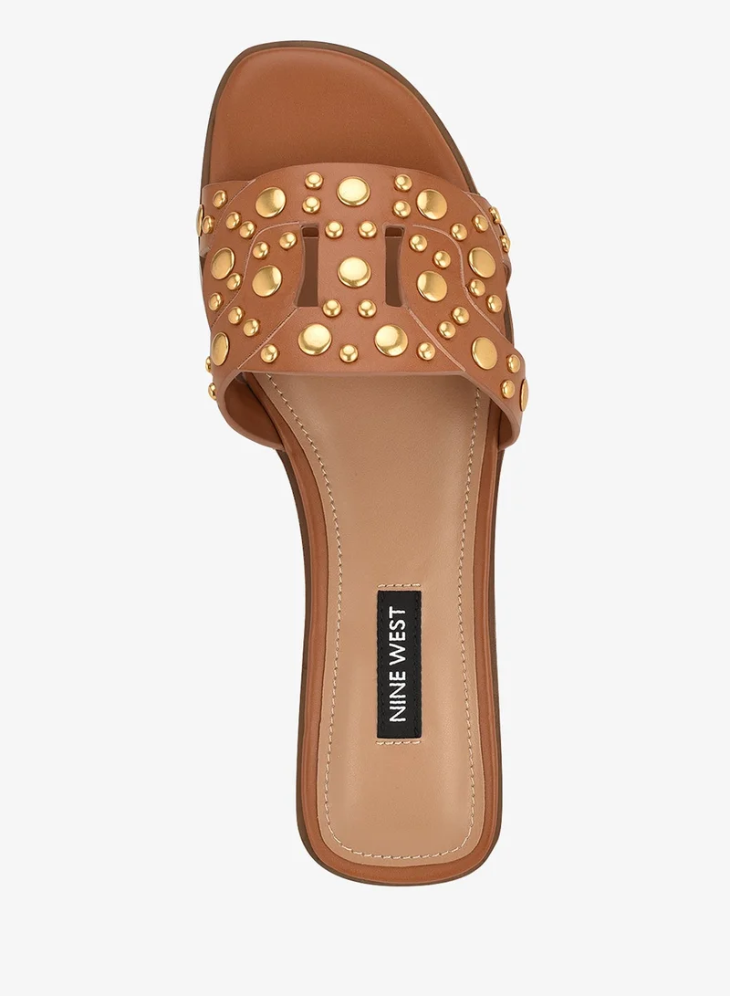 Nine West BROWN13532 Multi Strap Flat Sandals for Women | Best Price UAE