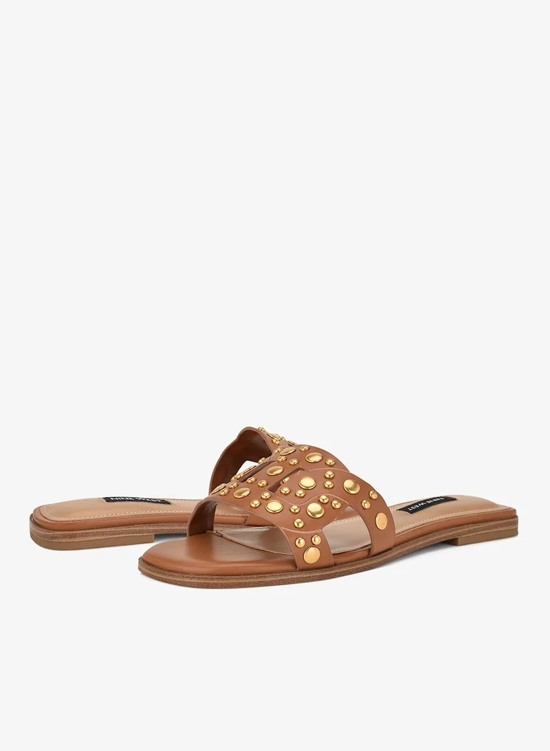 Nine West BROWN13532 Multi Strap Flat Sandals for Women | Best Price UAE